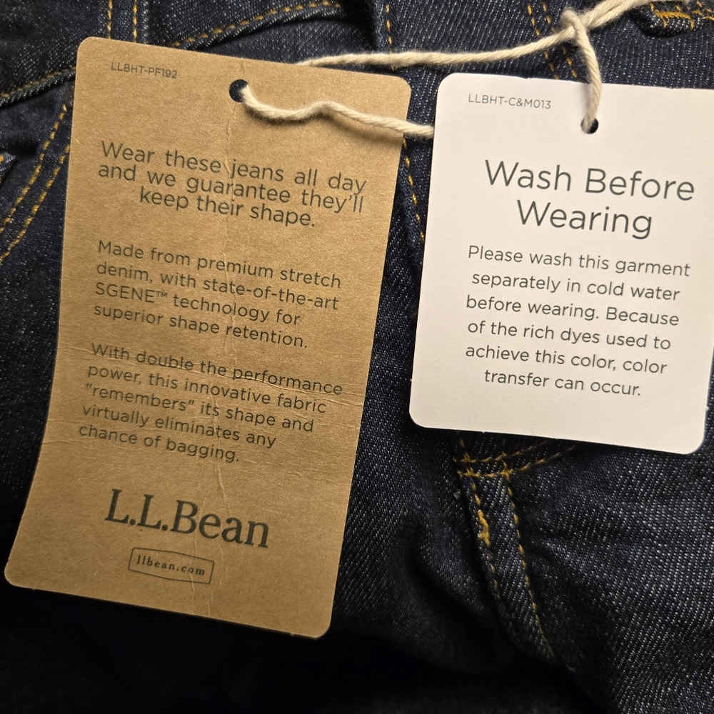 L.L Bean True Shape Fleece Lined Denim Jeans Womens Size 2P - Picture 6 of 9